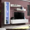 Meuble TV Mural Design "Fly II" 210cm Blanc -Pas Cher Mobiliora Magasin meuble tv 19716501