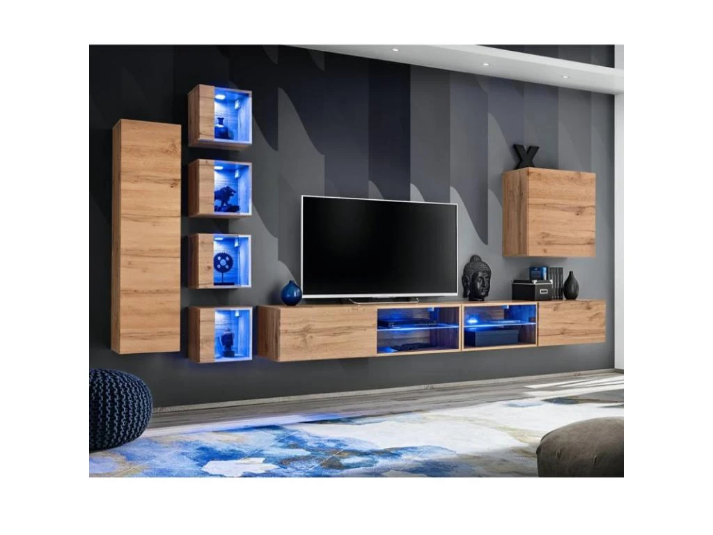 Ensemble Meuble TV "Switch XXVI" 320cm Naturel 3 Ensemble Meuble TV "Switch XXVI" 320cm Naturel