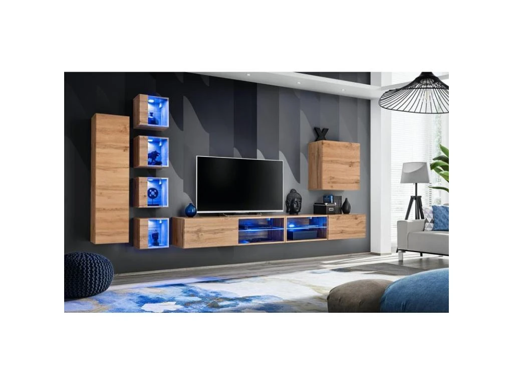 Ensemble Meuble TV "Switch XXVI" 320cm Naturel 4 Ensemble Meuble TV "Switch XXVI" 320cm Naturel – Image 2
