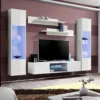 Meuble TV Mural Design "Fly XXX" 260cm Blanc -Pas Cher Mobiliora Magasin meuble tv 19716711