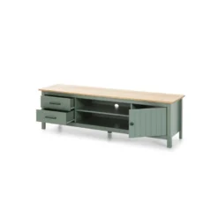 Meuble TV 1 Porte 2 Tiroirs Bois/Vert - DARANMI -Pas Cher Mobiliora Magasin meuble tv 19815615