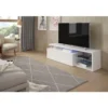 Meuble TV 1 Porte à LEDs Blanc - WANGA - L 150 X L 41 X H 43 Cm 1 Meuble TV 1 Porte à LEDs Blanc - WANGA - L 150 X L 41 X H 43 Cm -Pas Cher Mobiliora Magasin meuble tv 19823893