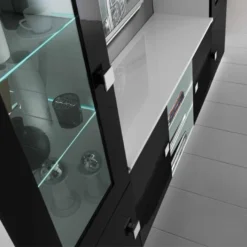 Meuble TV 2 Portes Noir/Blanc à LEDS - ZEME - L 150 X L 47 X H 70 Cm 10 Meuble TV 2 Portes Noir/Blanc à LEDS - ZEME - L 150 X L 47 X H 70 Cm -Pas Cher Mobiliora Magasin meuble tv 19824241