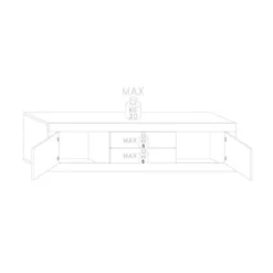 Meuble TV Moderne 2 Portes En Bois Blanc Laqué Brillant - MILAN - L 210 X L 43 X H 66 Cm 11 Meuble TV Moderne 2 Portes En Bois Blanc Laqué Brillant - MILAN - L 210 X L 43 X H 66 Cm -Pas Cher Mobiliora Magasin meuble tv 19824279