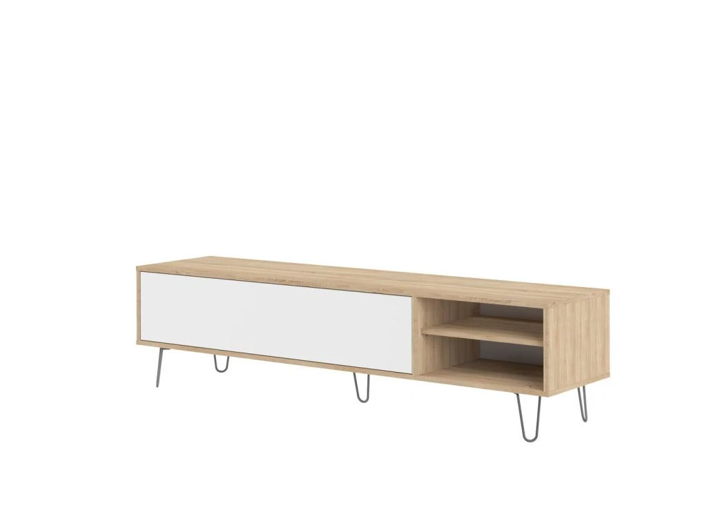 Meuble TV AERO - Chêne Naturel Et Blanc - TEMAHOME 5 Meuble TV AERO - Chêne Naturel Et Blanc - TEMAHOME – Image 3