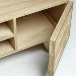 Kalaotek , Meuble TV Rectangulaire, Deux Portes, Une étagére En Bois De Teck Et Mindi , Naturel 10 Kalaotek , Meuble TV Rectangulaire, Deux Portes, Une étagére En Bois De Teck Et Mindi , Naturel -Pas Cher Mobiliora Magasin meuble tv 19909769