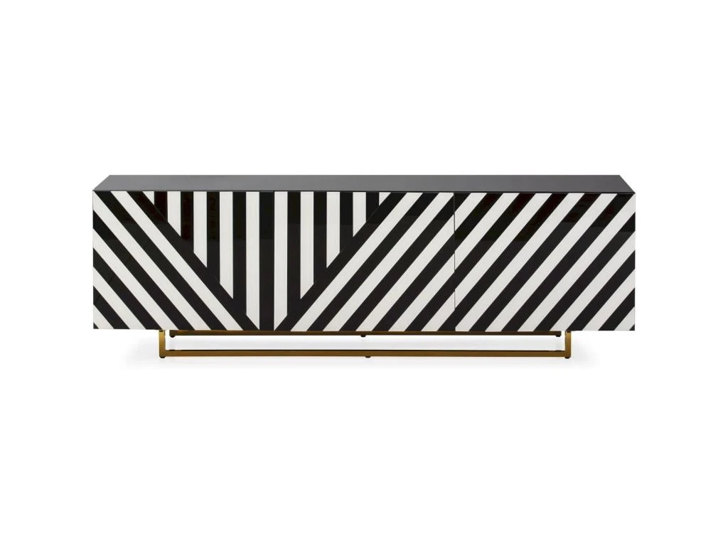 Meuble TV /Audio 175 X 44 X 46 Cm Verre, Acier 5 Meuble TV /Audio 175 X 44 X 46 Cm Verre, Acier â Image 3