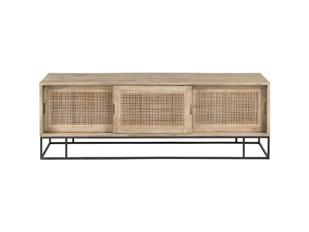 Meuble TV Cannage Manville En Bois 5 Meuble TV Cannage Manville En Bois â Image 3