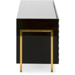 Meuble TV /Audio 145 X 44 X 46 Cm Verre, Acier -Pas Cher Mobiliora Magasin meuble tv 20122447