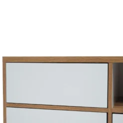 Meuble TV 175cm Avec 5 Portes Et 2 Compartiments Pour Salon - Style Campagnard - Naturel & Blanc 20 Meuble TV 175cm Avec 5 Portes Et 2 Compartiments Pour Salon - Style Campagnard - Naturel & Blanc -Pas Cher Mobiliora Magasin meuble tv 20939301