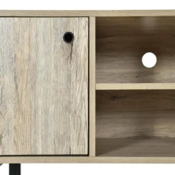 Meuble TV 160cm Avec 2 Portes Et 3 Compartiments Pour Chambre Ou Salon - Bois Rétro - Naturel -Pas Cher Mobiliora Magasin meuble tv 20939385