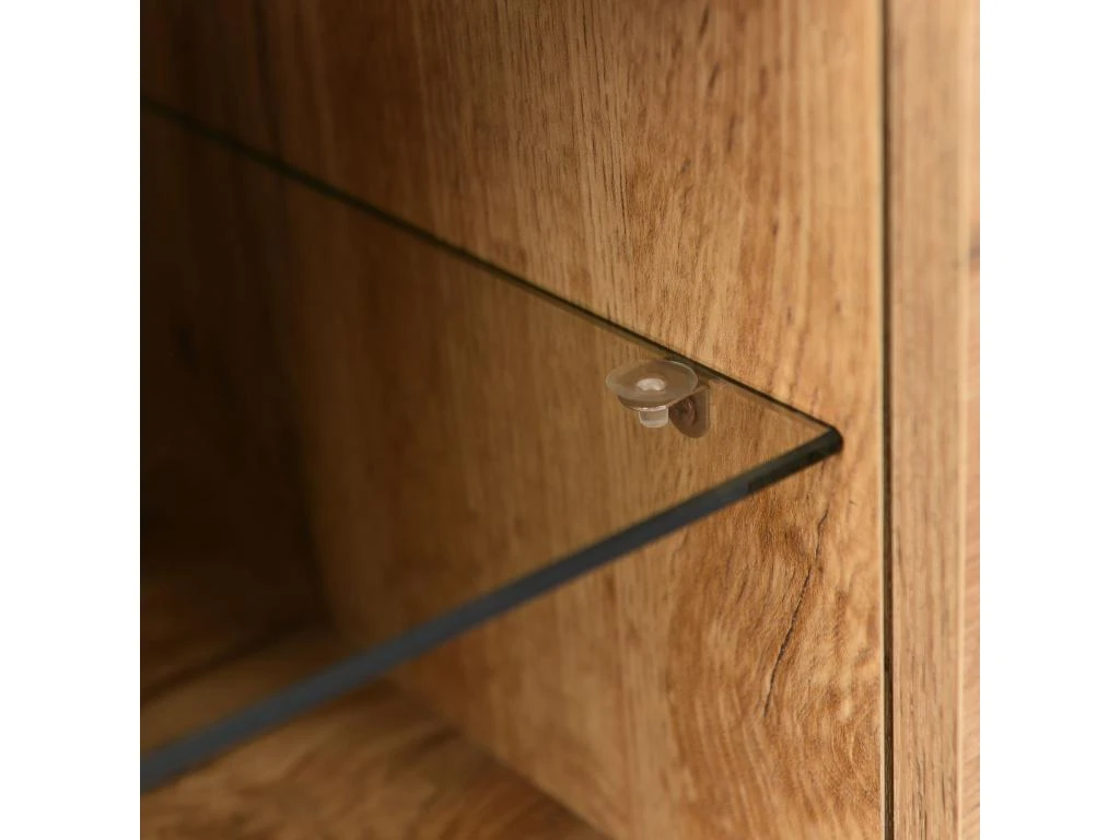 Meuble TV 175cm Industriel Avec LED - 3 Portes + 2 étagères - Naturel 12 Meuble TV 175cm Industriel Avec LED - 3 Portes + 2 étagères - Naturel – Image 10