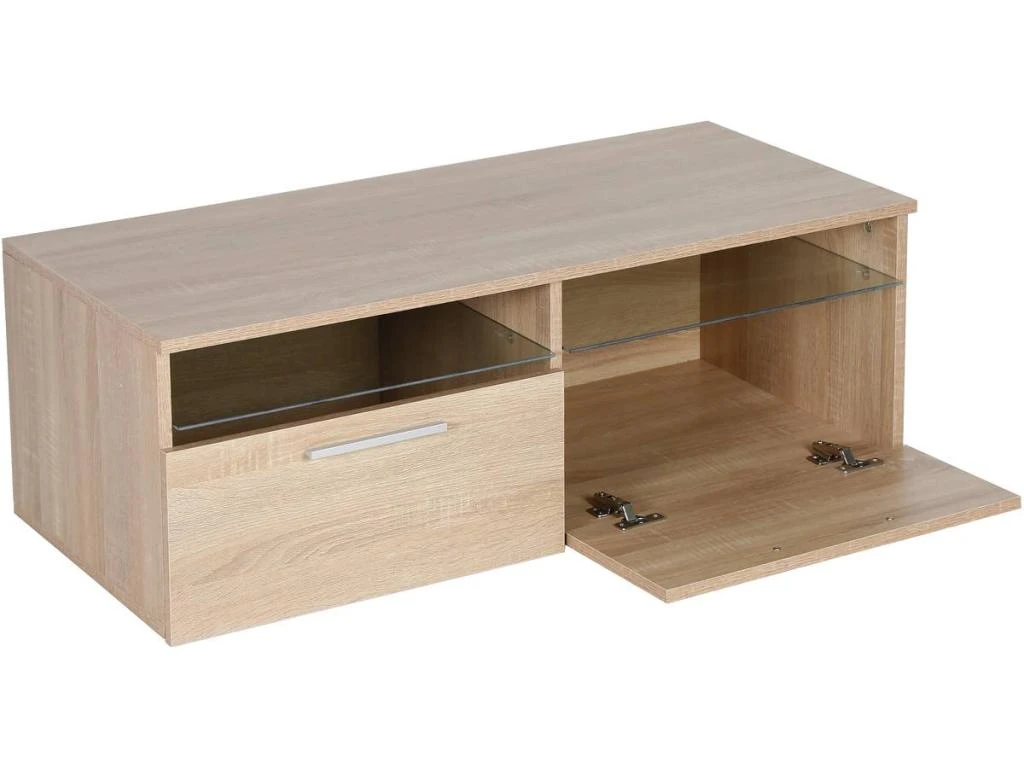 Meuble TV LED "Parson" - Chêne 4 Meuble TV LED "Parson" - Chêne – Image 2