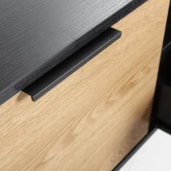 Meuble TV Kalma 2 Portes 1 Tiroir Noir/chêne, Longueur 136 Cm 15 Meuble TV Kalma 2 Portes 1 Tiroir Noir/chêne, Longueur 136 Cm -Pas Cher Mobiliora Magasin meuble tv 20980341