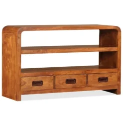 Meuble Télé Buffet Tv Télévision Design Pratique Bois Massif Avec Finition En Sesham 90 Cm 2502165 -Pas Cher Mobiliora Magasin meuble tv 21022283