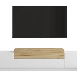 Meuble TV Fonda - Venprodin - 160 Cm Blanc - Feutre