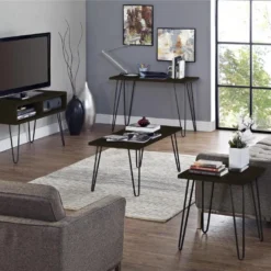 Meuble TV En Panneaux De Particules Stratifiés Marron -Pas Cher Mobiliora Magasin meuble tv 21685515