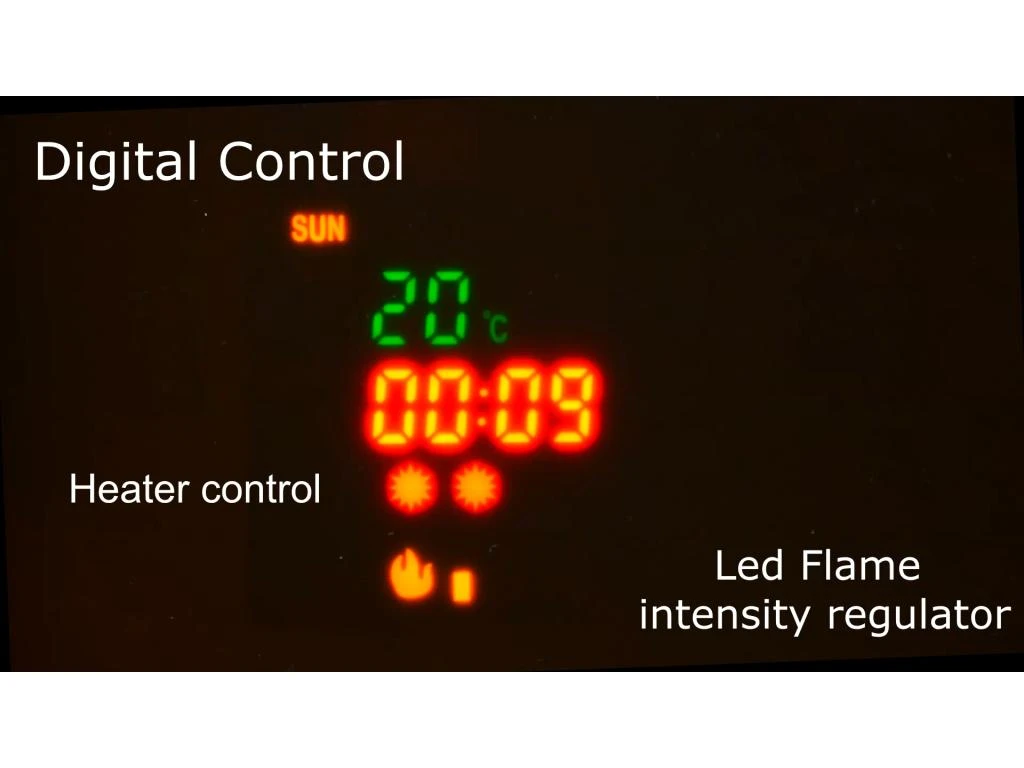 Meuble Salon+cheminee Electrique,5 Niv.de Flamme,Blanc Mate/Noir Laque,290x170x45 9 Meuble Salon+cheminee Electrique,5 Niv.de Flamme,Blanc Mate/Noir Laque,290x170x45 – Image 7