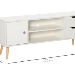 Meuble Tv Scandinave MURCIE Pin Et Blanc -Pas Cher Mobiliora Magasin meuble tv 21988947