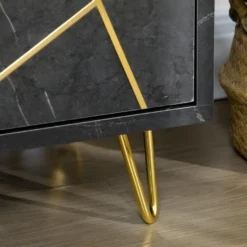 Meuble Tv Art Déco PAMPELUNE Noir Et Doré 10 Meuble Tv Art Déco PAMPELUNE Noir Et Doré -Pas Cher Mobiliora Magasin meuble tv 21988959