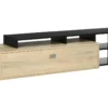 Meuble TV Aspect Chêne Clair, Noir Au Design Réversible -Pas Cher Mobiliora Magasin meuble tv 21988963