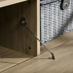 Meuble TV Aspect Chêne Clair, Noir Au Design Réversible -Pas Cher Mobiliora Magasin meuble tv 21988969