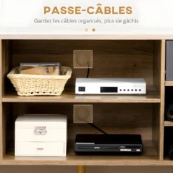 Meuble Tv Industriel VALLADOLID Aspect Bois Et Noir 11 Meuble Tv Industriel VALLADOLID Aspect Bois Et Noir -Pas Cher Mobiliora Magasin meuble tv 21989061