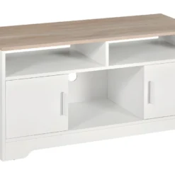 Meuble Tv SEGOVIE Blanc Et Bois