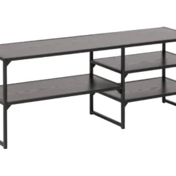 Sea Meuble TV Avec 3 Tablettes De Rangement, Noir.