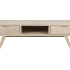 A-Line Meuble TV Avec 1 Espace De Rangement Et 2 Tiroirs, Chêne.