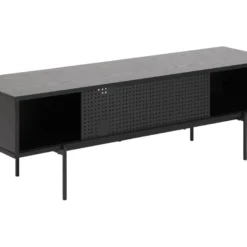 Angus Meuble TV Avec 1 Porte, Coulissante, Noir. -Pas Cher Mobiliora Magasin meuble tv 22048191