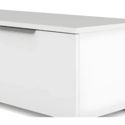 Malika Meuble TV Avec 2 Tiroirs Et 1 étagère, Blanc. -Pas Cher Mobiliora Magasin meuble tv 22088643