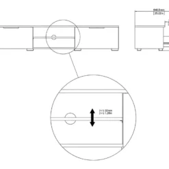 Malika Meuble TV Avec 2 Tiroirs Et 1 étagère, Blanc. -Pas Cher Mobiliora Magasin meuble tv 22088647