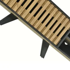 Meuble TV 160cm Avec 1 Tiroir Et 2 Portes Pour Chambre Ou Salon - Bois Rétro - Noir & Naturel -Pas Cher Mobiliora Magasin meuble tv 22120155