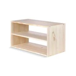 Meuble TV En Bois Pin Brut - MERIBEL -Pas Cher Mobiliora Magasin meuble tv 22135461