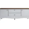 Lissabon Table TV 2 Portes, 1 Tiroir Og 1 Claquement De Porte Blanc,marron. -Pas Cher Mobiliora Magasin meuble tv 22162689