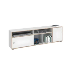 Jesper Table TV 2 Portes Blanche. -Pas Cher Mobiliora Magasin meuble tv 22162969