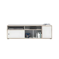 Jesper Table TV 2 Portes Blanche. -Pas Cher Mobiliora Magasin meuble tv 22162971