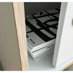 Jesper Table TV 2 Portes Blanche. -Pas Cher Mobiliora Magasin meuble tv 22162975