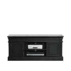 Amaretta Meuble TV Largeur 137 Cm, Hauteur 60 Cm, Vintage Patiné Noir.