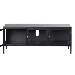 Carmel Meuble TV 3 Portes En Verre Noir. 12 Carmel Meuble TV 3 Portes En Verre Noir. -Pas Cher Mobiliora Magasin meuble tv 22163315