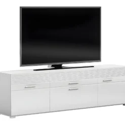 Linus Table TV 2 Portes, 1 Tiroir Blanche.