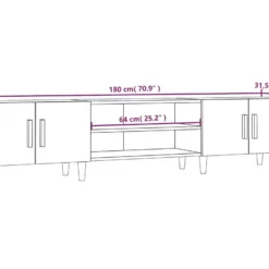 Meuble TV Blanc Brillant 180x31,5x40 Cm Bois D'ingénierie -Pas Cher Mobiliora Magasin meuble tv 22348437