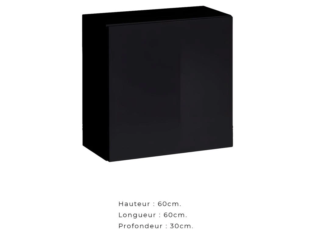 Ensemble De Meubles Design De Salon SWITCH IV. Coloris Noir Et Chêne. Finitions Noir Brillant Et Chêne Fraisé. 7 Ensemble De Meubles Design De Salon SWITCH IV. Coloris Noir Et Chêne. Finitions Noir Brillant Et Chêne Fraisé. – Image 5