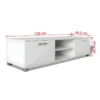 Meuble Télé Buffet Tv Télévision Design Pratique à Haute Brillance Blanc 120 Cm 2502039 -Pas Cher Mobiliora Magasin meuble tv 22365323