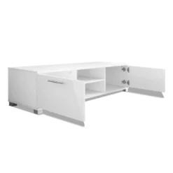 Meuble Télé Buffet Tv Télévision Design Pratique à Haute Brillance Blanc 120 Cm 2502039 -Pas Cher Mobiliora Magasin meuble tv 22365327