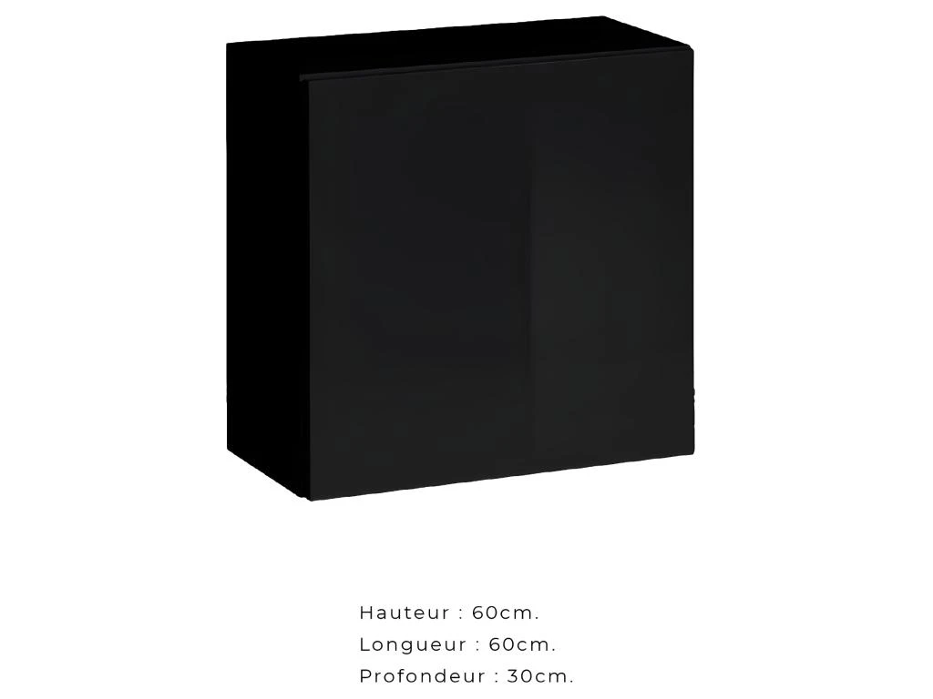 Ensemble De Meubles Design De Salon SWITCH V, Coloris Noir Et Chêne. Finitions Noir Brillant Et Chêne Fraisé. 7 Ensemble De Meubles Design De Salon SWITCH V, Coloris Noir Et Chêne. Finitions Noir Brillant Et Chêne Fraisé. – Image 5