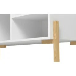 Meuble TV 80 Pouces Blanc 1 Porte Coulissante 4 Niches -Pas Cher Mobiliora Magasin meuble tv 22970123