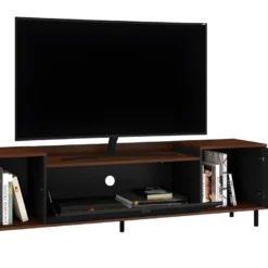 Meuble TV BAR 70 Pouces 3 Portes 3 Niches Châtaignier Noir 8 Meuble TV BAR 70 Pouces 3 Portes 3 Niches Châtaignier Noir -Pas Cher Mobiliora Magasin meuble tv 22970129