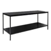 HARALD - Meuble TV Acier Noir Et Plateau Aspect Bois Noir 2 HARALD - Meuble TV Acier Noir Et Plateau Aspect Bois Noir -Pas Cher Mobiliora Magasin meuble tv 22977229